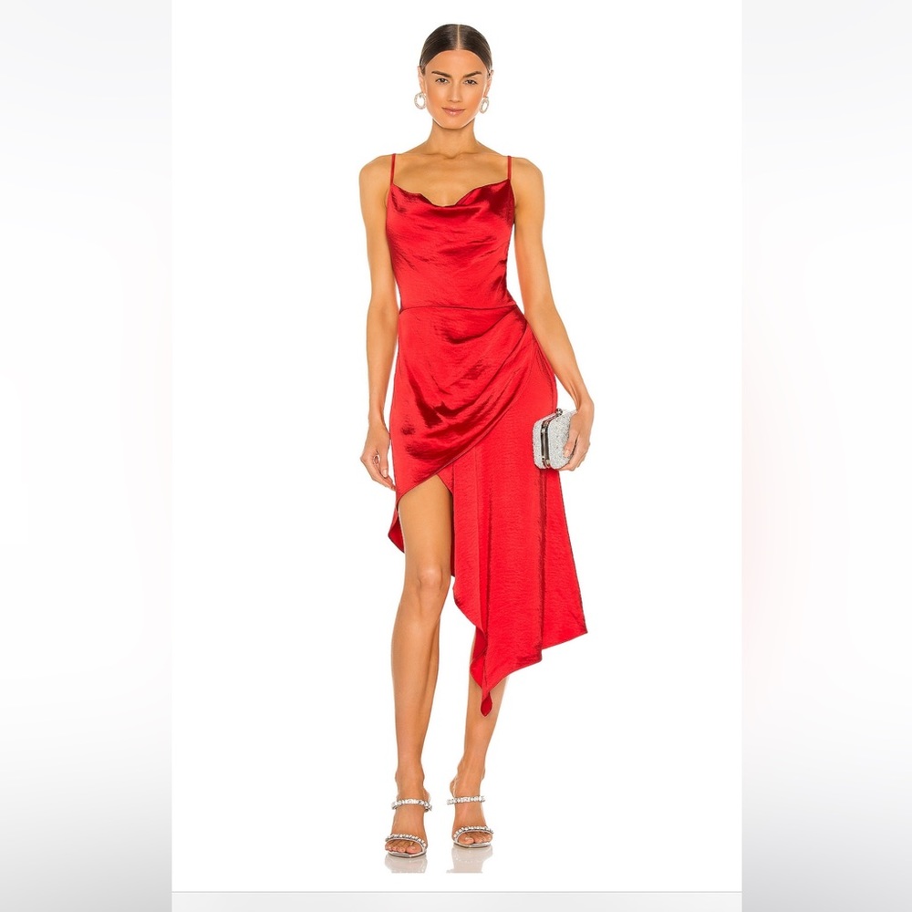 Revolve Red MIDI Dress- Worn Once, in perfect condition - regular 159$